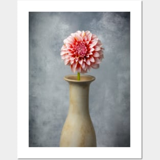 Simple Classic Vase With Pink Dahlia Posters and Art